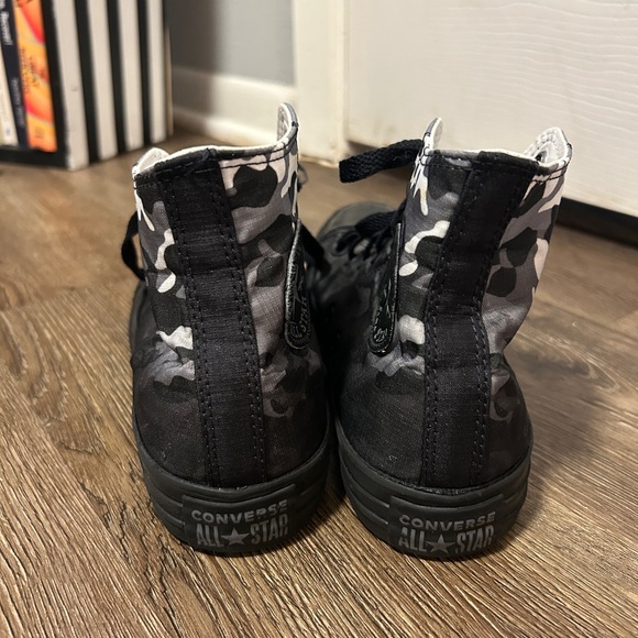 Converse Shoes - Converse High-Tops Black and Gray Camo
